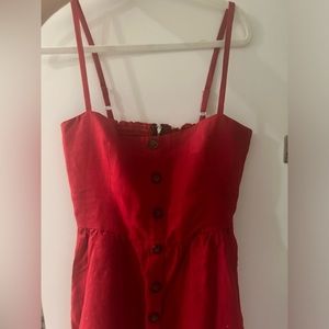 Red mini reformation dress size 4